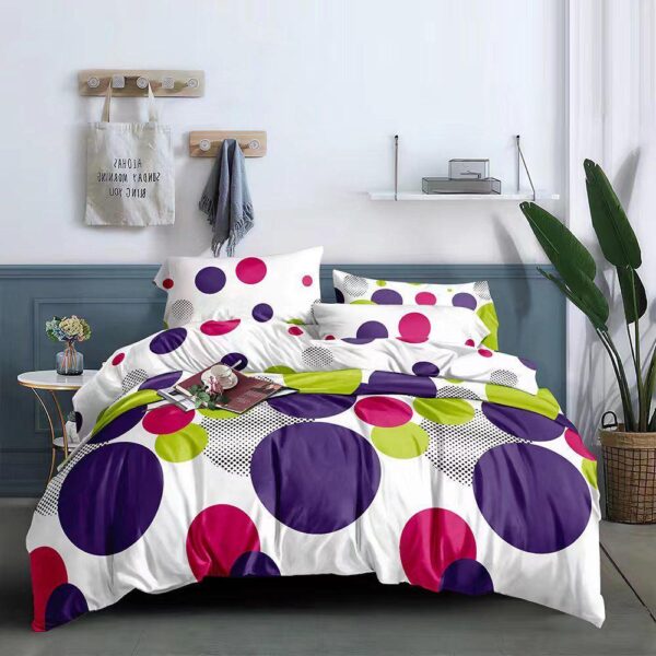 White and Purple Bed spread