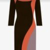 Lady gown black and Orange
