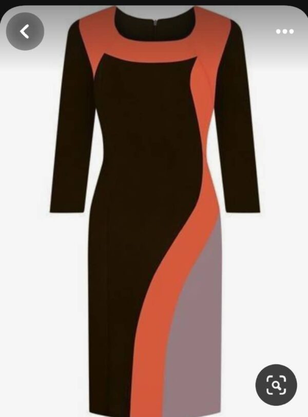 Lady gown black and Orange