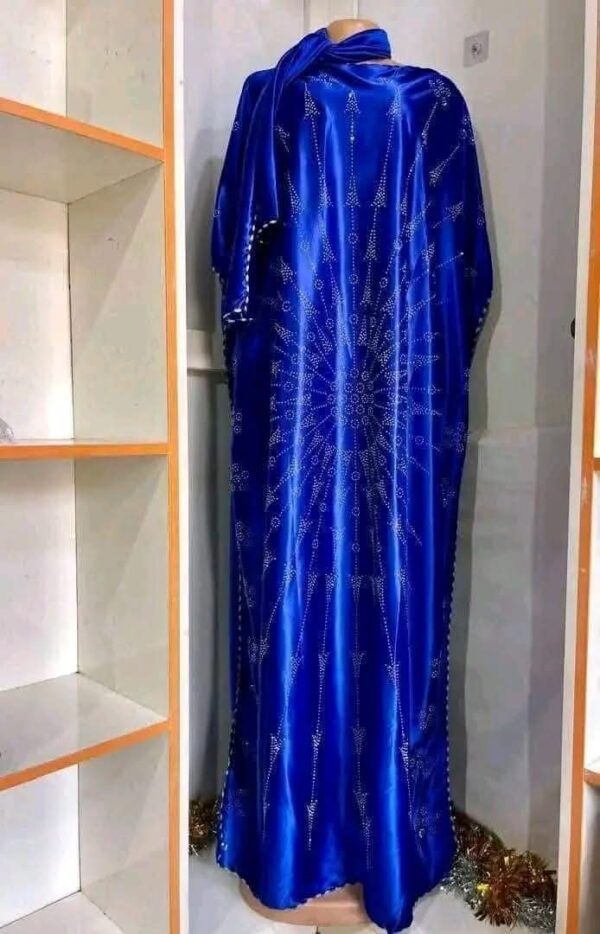 long blue gown
