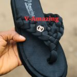 ladies slippers black